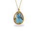 Turquoise necklace on white background