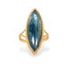 Marquise Kyanite ring on white background