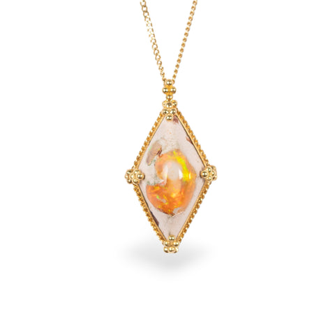 Mexican Opal kite necklace