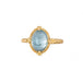 Aquamarine and gold ring