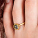 Diamond ring on model side view
