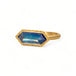 Moonstone ring on white background
