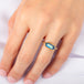 Moonstone ring on model