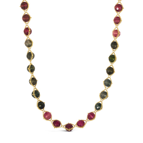 Woven Multi-Colored Tourmaline Necklace