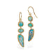 Opal and Gold Drop Earrings