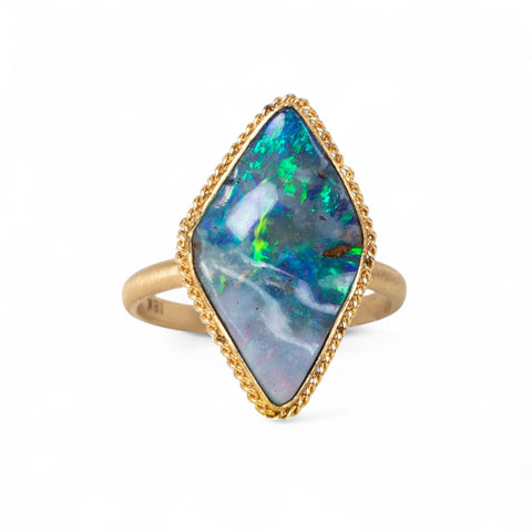 Boulder Opal Kite Ring