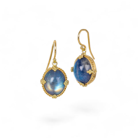 Oval Moonstone earrings