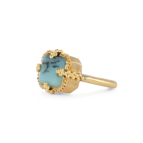 Peruvian opal ring side