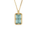 Aquamarine and 18k gold necklace