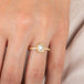 Silver Diamond and 18k Gold Ring