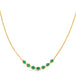 Petite Textile Row Necklace in Emerald
