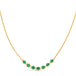 Emerald Textile Row Necklace in 18k Gold