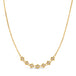 Silver Diamond Textile Row Necklace in 18k Gold