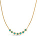 Turquoise Textile Row Necklace in 18k Gold