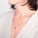 Petite moonstone necklace side view