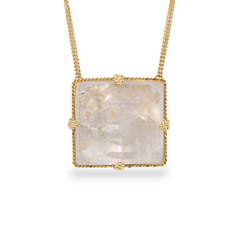 Phantom quartz necklace close up