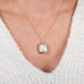 Amali phantom quartz necklace on model