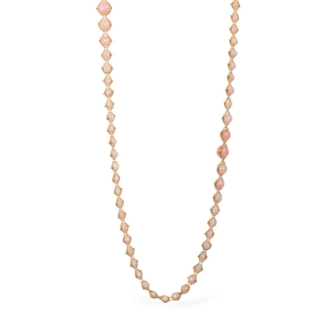 Pink Opal Woven Necklace