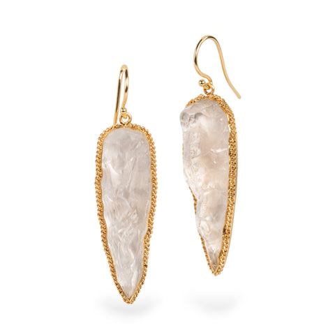 Icicle earrings on white