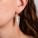 Icicle earrings on model