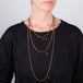 Available size lengths of woven ruby neckace