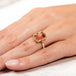 Sunstone and gold ring