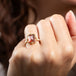 Sunstone and gold ring