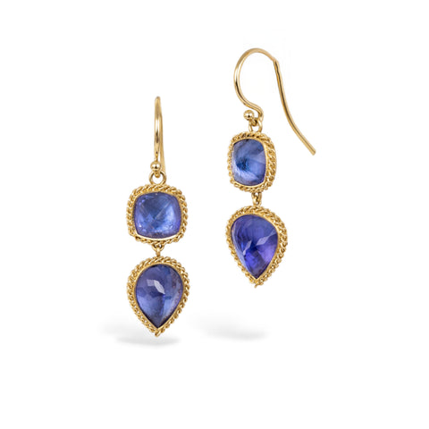 Tanzanite drop earrings