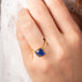 Tanzanite ring on model side view