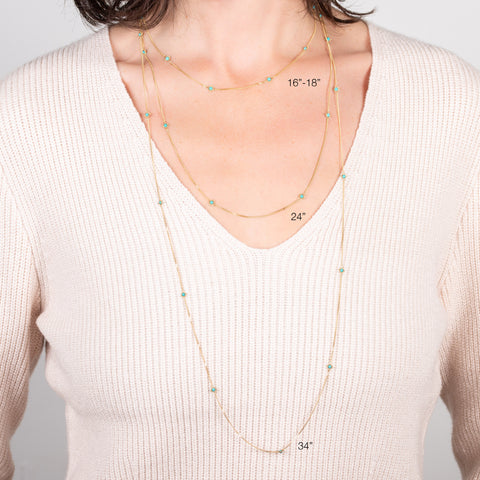 Available length sized for textile necklaces