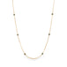 Textile necklace with blue diamonds on white background