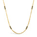 Black Diamond Textile Station Necklace in 18k Gold