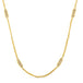 Silver Diamond Textile Station Necklace in 18k Gold
