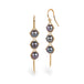 Grey akoya pearl earrings on white