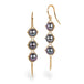 Grey akoya pearl earrings on white