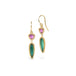 Tourmaline and sapphire earrings
