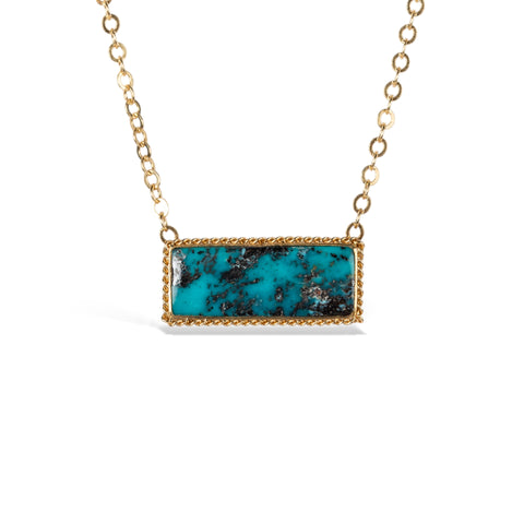 Turquoise and gold necklace