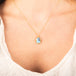 Turquoise necklace on model