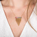 Watermelon Tourmaline Gold Tassel Necklace