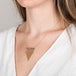 Watermelon Tourmaline Gold Tassel Necklace