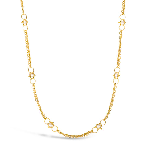 Pearl Whisper Chain Necklace in 18k Gold