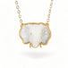 Hand carved white opal elephant