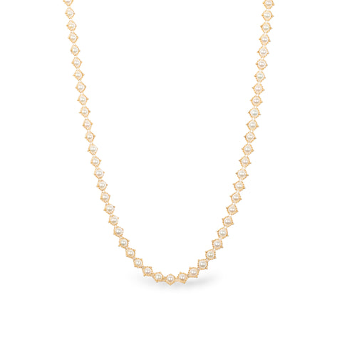 Woven akoya necklace