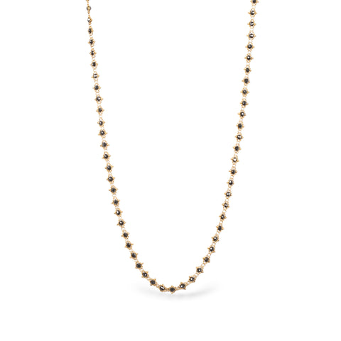 Woven black diamond necklace