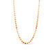 Woven Mexican opal necklace on white background