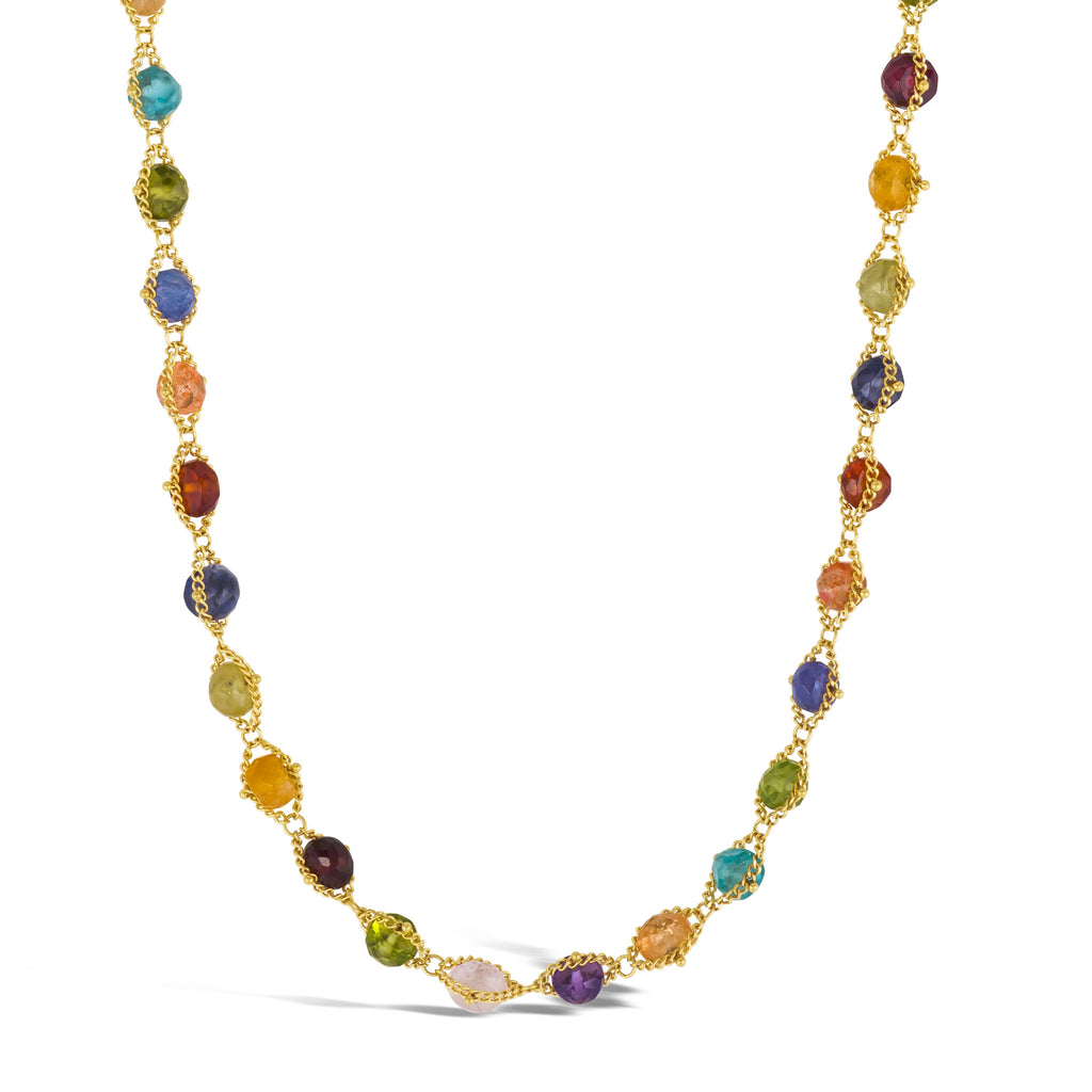 Woven Multi-Colored Necklace - Main Image