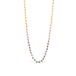 Hand woven sunrise necklace on white background