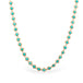 18k yellow gold and turquoise bead chain necklace.