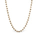 Close up of woven black diamond necklace