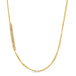 Silver Diamond Asymmetrical Row Necklace in 18k Gold